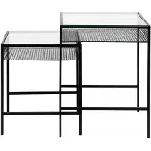 Nordal Ensemble de table Rona avec plateau en verre