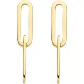 Blush Clous d’oreilles Double Links en or jaune 14 carats