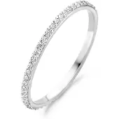 Blush Bague en or blanc 14 carats avec zircone