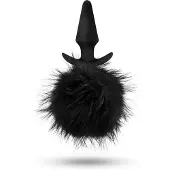 Anal Adventures Platinum - plug anal queue de lapin - noir