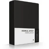 Romanette Drap-housse Romanette Noir (Double Jersey)-Lits-Jumeaux (160/180 x 200/210/220 cm)