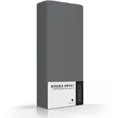 Romanette Drap-housse Surmatelas Romanette Gris Anthracite (Double Jersey)-Lits-Jumeaux (160/180 x 200/210/220 cm)