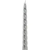 C&T Bougie Spirale Set4 Argent D2.2xh23cm
