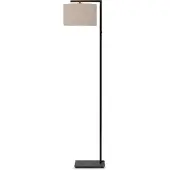 It's About Romi - Lampadaire Boston - noir/naturel - 30x32x160cm pour salon, chambre à coucher