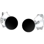 Elli Boucles d'oreilles 'Geo' noir / argent