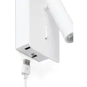 Faro Suau - Lampe De Lecture Led Blanche Avec Usb 3w