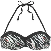 s.Oliver Hauts de bikini rouille / noir / blanc