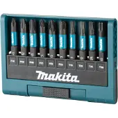 Makita E-12011 Jeu D'embouts De Vissage À Percussion 10 Pièces - Noir Percussion