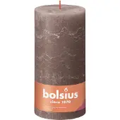 Bolsius Bougie cylindrique rustique Shine 200/100 rustic taupe