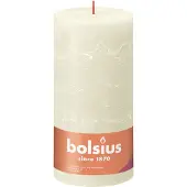 Bolsius Bougie cylindrique rustique Shine 200/100 soft pearl