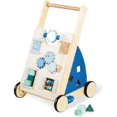 Pinolino Chariot Dactivités Titus Bleu Partiellement Massif Tilleul Et Mdf Laqué Clair Et Multicolore