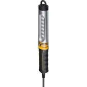 Brennenstuhl WL 550 Lampe d'atelier à LED, 3 positions de commutation, 12 LED SMD, filaire, câble de 5 m, IP65, 570 lm, 6500 K, L 40 x l 120 x H 340 mm, orange/noir