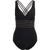 LASCANA Maillot de bain beige / marron / noir