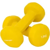 Tunturi Vinyl Haltères 2x 1,5 kg Yellow