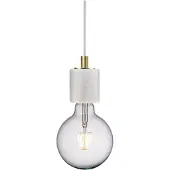 Nordlux Marmor Suspension SIV blanc, câble blanc 300 cm, 230V E27 (sans ampoules) ; 45883001