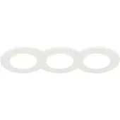 QAZQA Ensemble de 3 spots encastrés pour salle de bain ronds LED 5W blanc étanche - Blanca