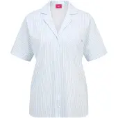 s.Oliver Chemise de nuit bleu clair / blanc