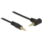 DeLOCK Câble Jack 3,5 mm 4 broches Fiche > Fiche coudée 2 m noir - D