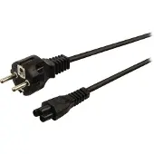 InLine Câble d'alimentation CEE 7/7 (SCHUKO) (M) (1 m), Câble d'alimentation, Noir