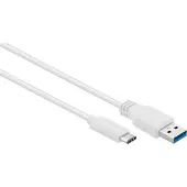 Gembird CABLE USB-C TO USB3 0.1M WHITE/CCP-USB3-AMCM-W-0.1M (0.10 m, USB 3.2 Gen 1, 36 W)