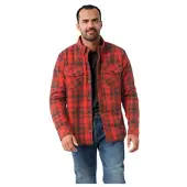 FASTWAY Men 191 Chemise de moto en aramide Noir/Rouge 5XL hommes