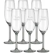 Royal Leerdam Flûtes à champagne personnalisées (6 pièces)