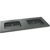 Balmani Napoli double vasque granite aiguisé 135 x 55 cm