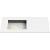 Balmani Tablo Stretto vasque asymétrique gauche Solid Surface mat 120 x 55 cm