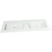 Storke Mata double vasque solid surface mat 130 x 52 cm