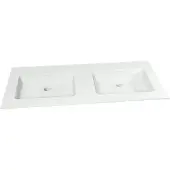 Storke Mata double vasque solid surface mat 120 x 52 cm