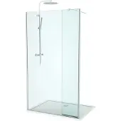Linie Twist douche à l'italienne avec panneau latéral pivotant 120 x 200 cm verre transparent profil chrome brillant