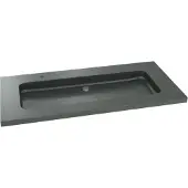 Balmani Napoli lavabo simple pour 2 trous de robinet granite aiguisé 120 x 55 cm