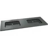 Balmani Napoli double vasque granite aiguisé 150 x 55 cm