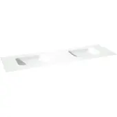 Balmani Tablo Arcato double vasque Solid Surface mat 180 x 55 cm, crépine non incluse