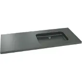 Balmani Napoli vasque asymétrique droite granite aiguisé 135 x 55 cm