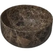 Balmani Bowl vasque à poser marbre Dark Emperador rond Ø 24 cm