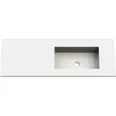 Balmani Tablo Stretto vasque asymétrique droite Solid Surface mat 120 x 55 cm