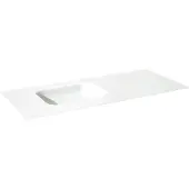 Balmani Tablo Arcato vasque asymétrique gauche Solid Surface mat 135 x 55 cm, crépine non incluse