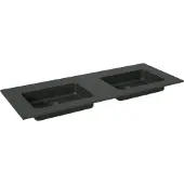 Storke Scuro double vasque quartz mat 120 x 46 cm
