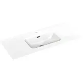 Linie Baro vasque simple porcelaine blanc brillant 100 x 46 cm