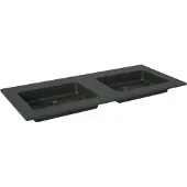 Storke Scuro double vasque quartz mat 120 x 52 cm
