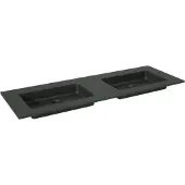 Storke Scuro double vasque quartz mat 150 x 52 cm
