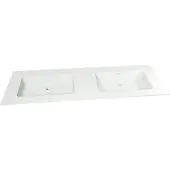 Storke Mata double vasque solid surface mat 150 x 52 cm