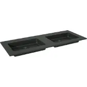 Storke Scuro double vasque quartz mat 130 x 52 cm