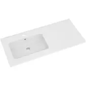 Linie Vano vasque asymétrique gauche marbre composite mat 100 x 46 cm