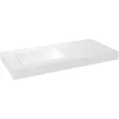 Storke Mata High vasque asymétrique gauche Solid Surface mat 110 x 52 cm
