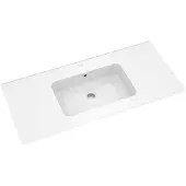 Linie Vano vasque simple marbre composite brillant 100 x 46 cm