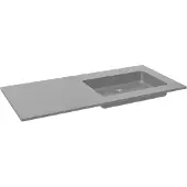 Storke Scuro vasque asymétrique droite quartz mat 110 x 52 cm combinaison armoire 45 cm