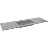 Storke Scuro vasque simple quartz mat 155 x 52 cm