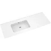 Linie Vano vasque asymétrique gauche marbre composite brillant 120 x 46 cm